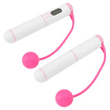 Skipping Rope Electronic Counting Jumping Rope Sports Exercise Fitness EquipmentWhite+Pink