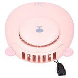 Electric Fan Hanging Neck Portable Mini Fan with 3‑Gear Wind Speed USB Charging for SummerPink