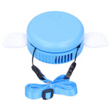 Adjustable USB Charging Electric Fan Portable Hanging Neck No‑Blade Electric Fan for Home OutdoorBlue