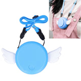 Adjustable USB Charging Electric Fan Portable Hanging Neck No‑Blade Electric Fan for Home OutdoorBlue