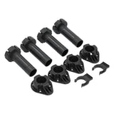 4Set Adjustable Cabinet Feet ABS Support Leg for Cupboard Closet Furnitures Black