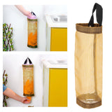 Hanging Garbage Bag Storage Holder Dispenser Grocery Bag Container Kitchen OrganizerYellow L