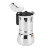 Stainless Steel Moka Pot Portable Coffee Maker Brewing Coffee Machine for Home Office6 Cups 300ml