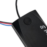 3 in 1 Waterproof LED Electronic Meter Motorcycle Digital Time Clock Thermometer VoltmeterBlue Light