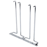 Double Row Iron Chrome Wine Glasses Holder Wall Mount Stemware Rack