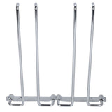 Double Row Iron Chrome Wine Glasses Holder Wall Mount Stemware Rack