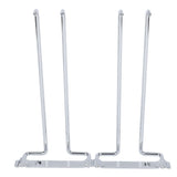 Double Row Iron Chrome Wine Glasses Holder Wall Mount Stemware Rack
