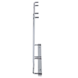 Double Row Iron Chrome Wine Glasses Holder Wall Mount Stemware Rack