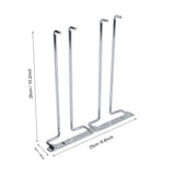 Double Row Iron Chrome Wine Glasses Holder Wall Mount Stemware Rack