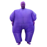 Inflatable Full Body Suit for Adults Funny Blow Up Costume Jumpsuit for Festival Holiday Themed Parties Purple