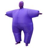 Inflatable Full Body Suit for Adults Funny Blow Up Costume Jumpsuit for Festival Holiday Themed Parties Purple
