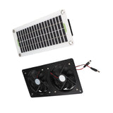 50W Solar Panel Fan Kit Solar Powered Panel with Dual Solar Exhaust Fan for Outside Greenhouse Shed Chicken Coop