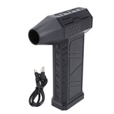 Portable Turbo Fan Cordless Dryer Blower Brushless Motor 3 Speed Adjustable Electric Air Duster Black