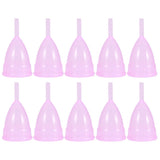 10pcs Silicone Menstrual Cup Reusable Female Lady Hygiene Cup Collector Body Care ToolS Pink