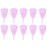 10pcs Silicone Menstrual Cup Reusable Female Lady Hygiene Cup Collector Body Care ToolS Pink