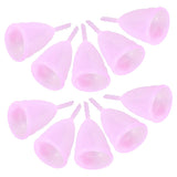 10pcs Silicone Menstrual Cup Reusable Female Lady Hygiene Cup Collector Body Care ToolS Pink