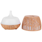 400ml Air Aroma Humidifier Aromatherapy Diffuser Light Wood Grain with Hollow Design