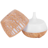 400ml Air Aroma Humidifier Aromatherapy Diffuser Light Wood Grain with Hollow Design