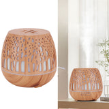 400ml Air Aroma Humidifier Aromatherapy Diffuser Light Wood Grain with Hollow Design