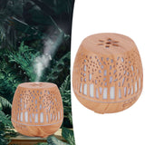 400ml Air Aroma Humidifier Aromatherapy Diffuser Light Wood Grain with Hollow Design