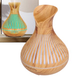 400ml Wood Grain Aromatherapy Diffuser Remote Control Essential Oil Diffuser Night Light Humidifier for Bedroom Office