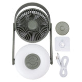 LED Light Tabletop Small Fan 10000mAh Wall Mounted USB 110° Automatic Shake Remote Control Night Lamp Desktop Fan Green
