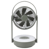 LED Light Tabletop Small Fan 10000mAh Wall Mounted USB 110° Automatic Shake Remote Control Night Lamp Desktop Fan Green