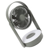 LED Light Tabletop Small Fan 10000mAh Wall Mounted USB 110° Automatic Shake Remote Control Night Lamp Desktop Fan Green