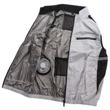 Air Conditioned Clothes UV Resistant Breathable Skin Friendly Wearable Cooling Fan Vest for Hiking Working XL Light Gray