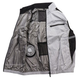 Air Conditioned Clothes UV Resistant Breathable Skin Friendly Wearable Cooling Fan Vest for Hiking Working XL Light Gray