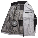 Air Conditioned Clothes UV Resistant Breathable Skin Friendly Wearable Cooling Fan Vest for Hiking Working XL Light Gray