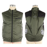 Air Conditioned Clothes UV Resistant Breathable Skin Friendly Wearable Cooling Fan Vest for Hiking Working XXL OD Green