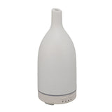 Ceramic Essential Oil Diffuser Ultrasound Aromatherapy Diffuser Quiet Waterless Auto Off Long Mouth for Home Office Blanc Prise UE 100‑240 V
