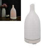Ceramic Essential Oil Diffuser Ultrasound Aromatherapy Diffuser Quiet Waterless Auto Off Long Mouth for Home Office Blanc Prise UE 100‑240 V