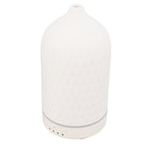 Essential Oil Diffuser Humidifier Ceramic Rhomboid Aromatherapy Diffuser Ultrasound Cool Mist Humidifier with 7 LED Lights for Home