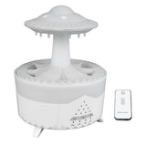 Mini Humidifier Mushroom Simulate Raindrops Aroma with Colorful Light Remote Control Desktop Humidifier