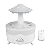 Mini Humidifier Mushroom Simulate Raindrops Aroma with Colorful Light Remote Control Desktop Humidifier