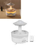 Mini Humidifier Mushroom Simulate Raindrops Aroma with Colorful Light Remote Control Desktop Humidifier
