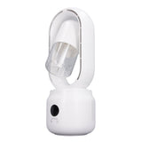 Desktop Bladeless Fan with Humidifier 3 Levels Speed Quick Cooling 4000mAh Quiet Office Bladeless Fan
