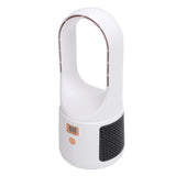 USB Desk Fan 6 Speeds Wind Quiet Portable Bladeless Cooling Fan with Power Display for Home Bedroom Office White