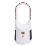 USB Desk Fan 6 Speeds Wind Quiet Portable Bladeless Cooling Fan with Power Display for Home Bedroom Office White