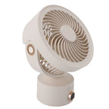Air Circulator Desk Fan Battery Operated Portable USB Rechargeable Oscillating Table Fan with 4H Timer for Home Travel Camping Office Apricot