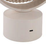 Air Circulator Desk Fan Battery Operated Portable USB Rechargeable Oscillating Table Fan with 4H Timer for Home Travel Camping Office Apricot