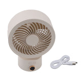 Air Circulator Desk Fan Battery Operated Portable USB Rechargeable Oscillating Table Fan with 4H Timer for Home Travel Camping Office Apricot