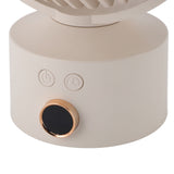 Air Circulator Desk Fan Battery Operated Portable USB Rechargeable Oscillating Table Fan with 4H Timer for Home Travel Camping Office Apricot