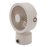 Air Circulator Desk Fan Battery Operated Portable USB Rechargeable Oscillating Table Fan with 4H Timer for Home Travel Camping Office Apricot