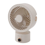 Air Circulator Desk Fan Battery Operated Portable USB Rechargeable Oscillating Table Fan with 4H Timer for Home Travel Camping Office Apricot