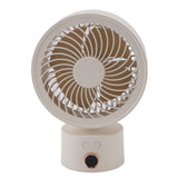 Air Circulator Desk Fan Battery Operated Portable USB Rechargeable Oscillating Table Fan with 4H Timer for Home Travel Camping Office Apricot