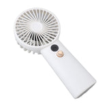Portable Handheld Fan 100 Speeds Adjustable Powerful Wind USB Rechargeable Mini Desk Personal Fan for Home Camping Office Outdoor Sports White