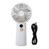 Portable Handheld Fan 100 Speeds Adjustable Powerful Wind USB Rechargeable Mini Desk Personal Fan for Home Camping Office Outdoor Sports White
